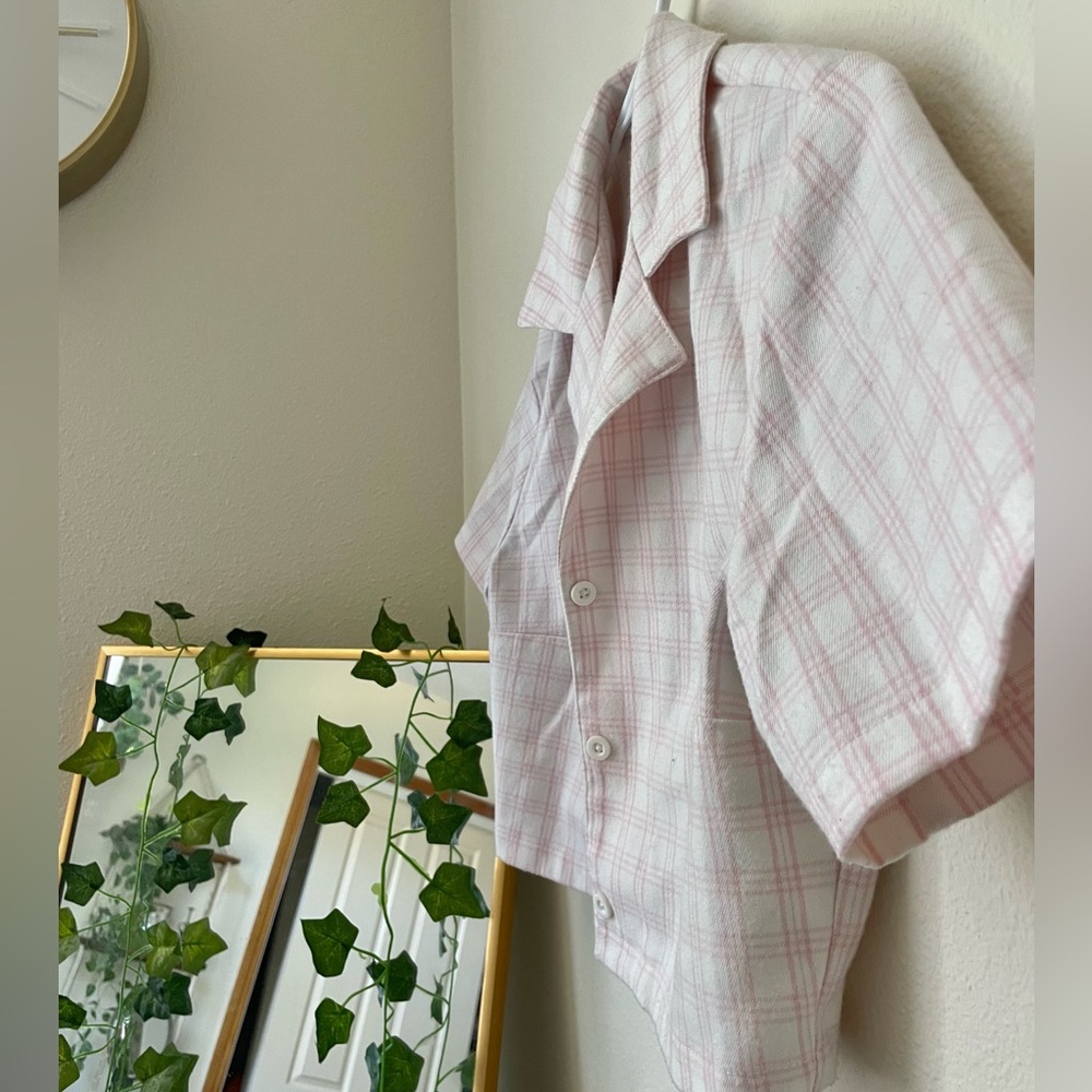 s brandy mellville plaid button up top